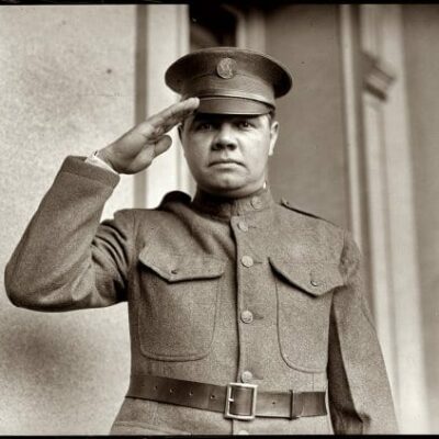 Babe Ruth signs up for the New York National Guard