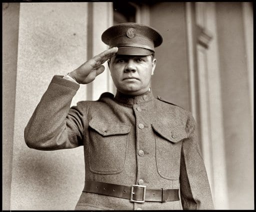 Babe Ruth signs up for the New York National Guard