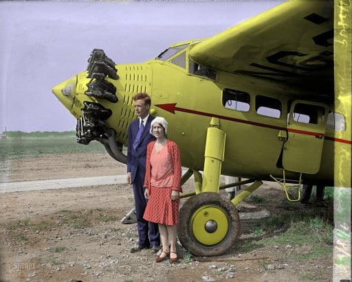 Mr. and Mrs. Lindbergh at Bolling Field (1929)