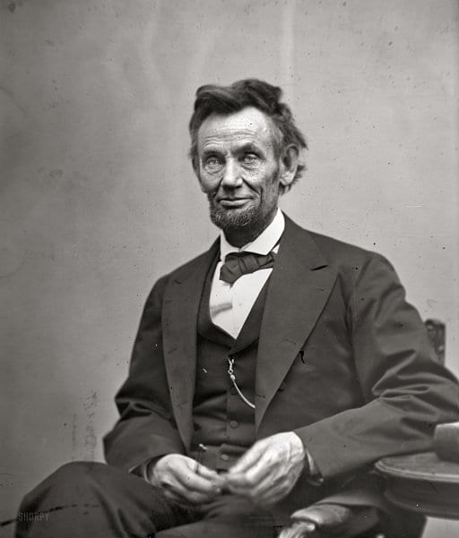 Abraham Lincoln black and white (1865)