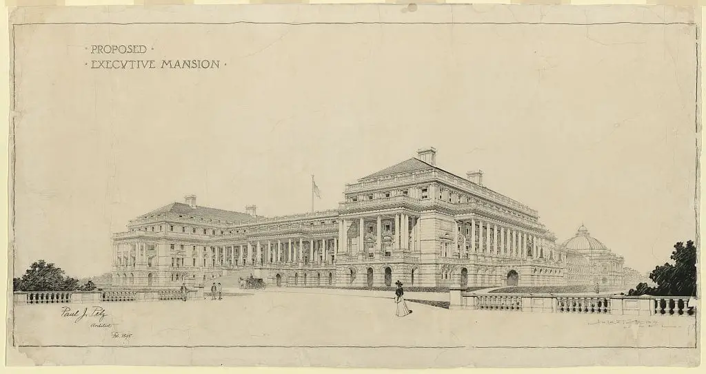 Proposed Executive Mansion sponsored by Mary Foote Henderson