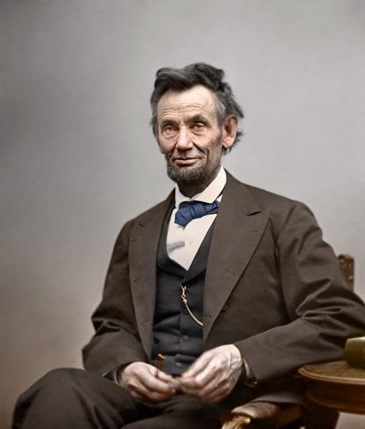 Abraham Lincoln colorized (1865)