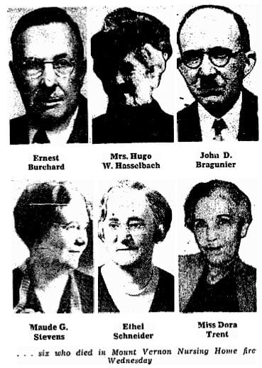 Six victims of the 1961 fire Six victims of the 1961 fire