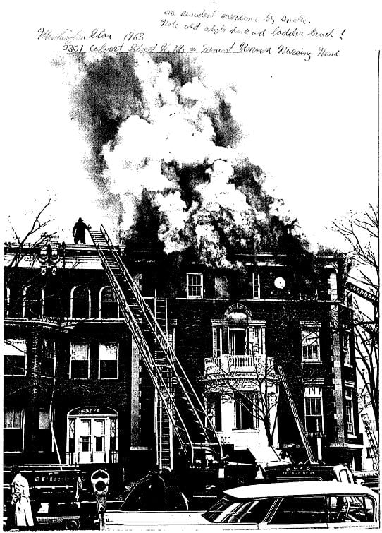 Washington Star photo from 1963 of the fire Washington Star photo from 1963 of the fire