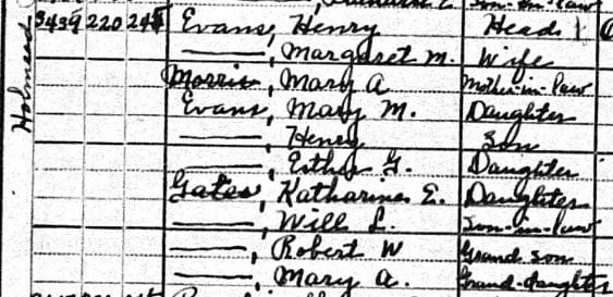 Henry Evans family (1920)