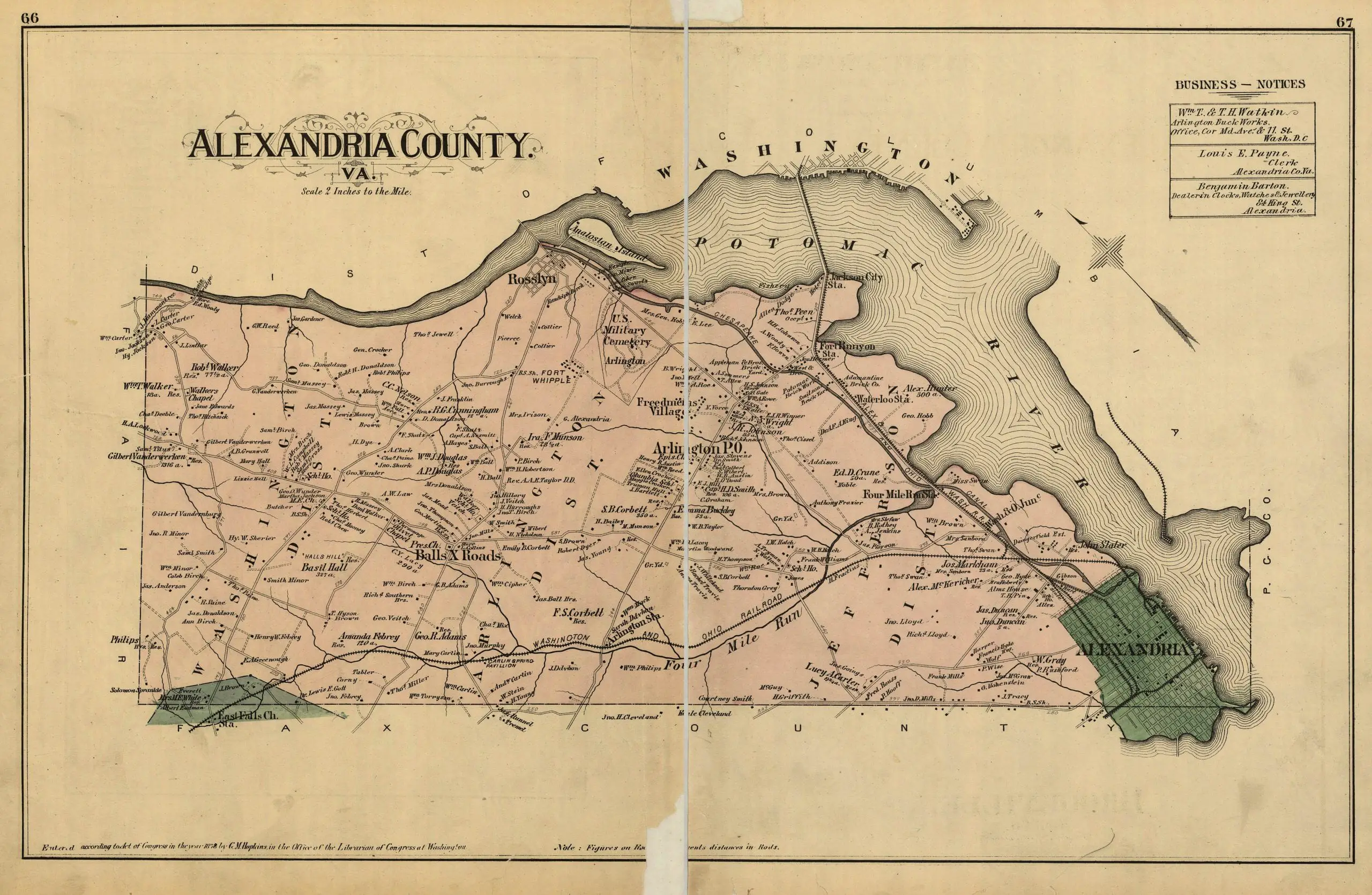 Alexandria County, Virginia in 1878 (Wikipedia)