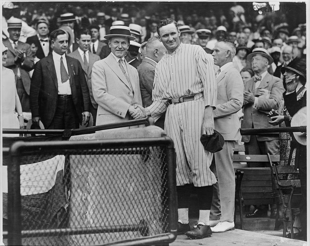 Walter Johnson and Calvin Coolidge