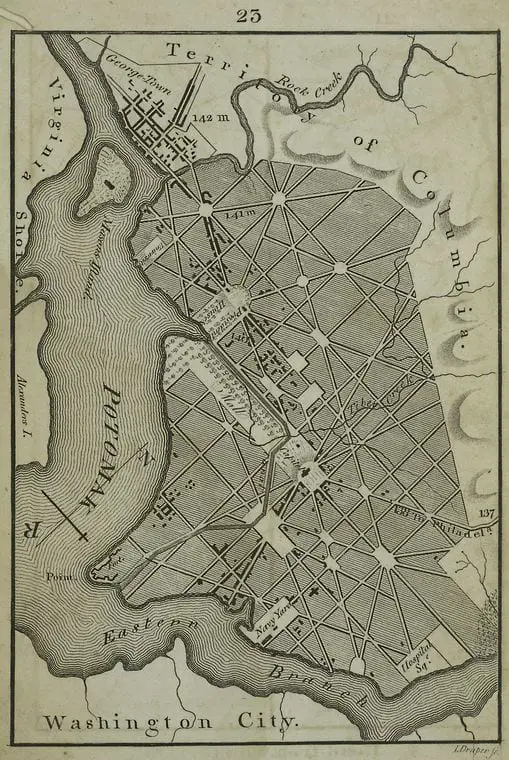 Map of the Federal City in 1802