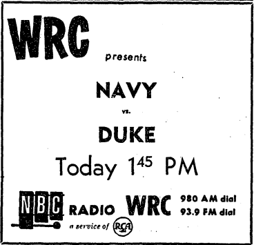 WRC presents Navy vs. Duke (1955)