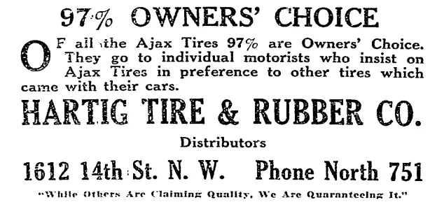 Hartig Tire & Rubber Company (1918)