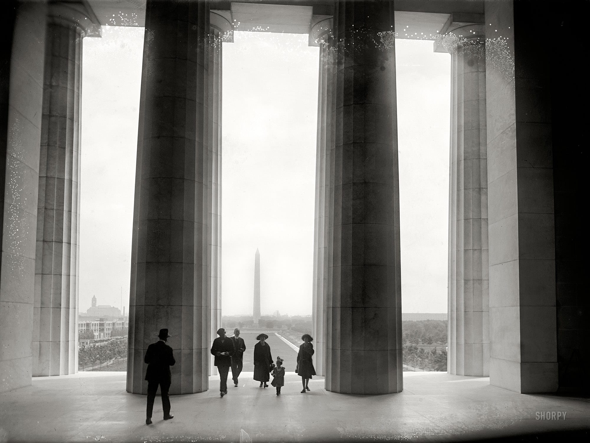 A View of the Washington Monument from Within the Lincoln Memorial in 1922