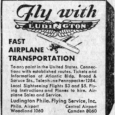 Ludington Airlines advertisement