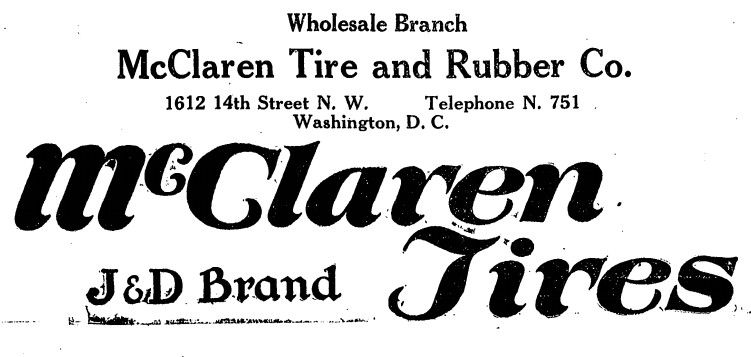 McLaren Tire and Rubber Company advertisement