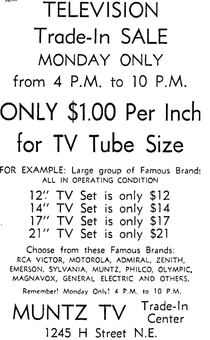 Muntz TV advertisement (1960)