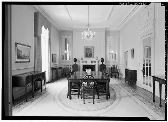 Second floor dining room in 1970 (Library of Congress)