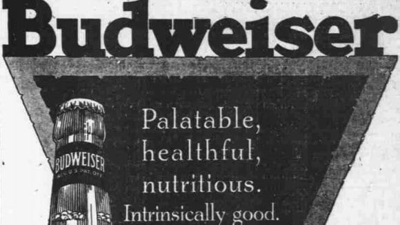 Budweiser advertisement 1917