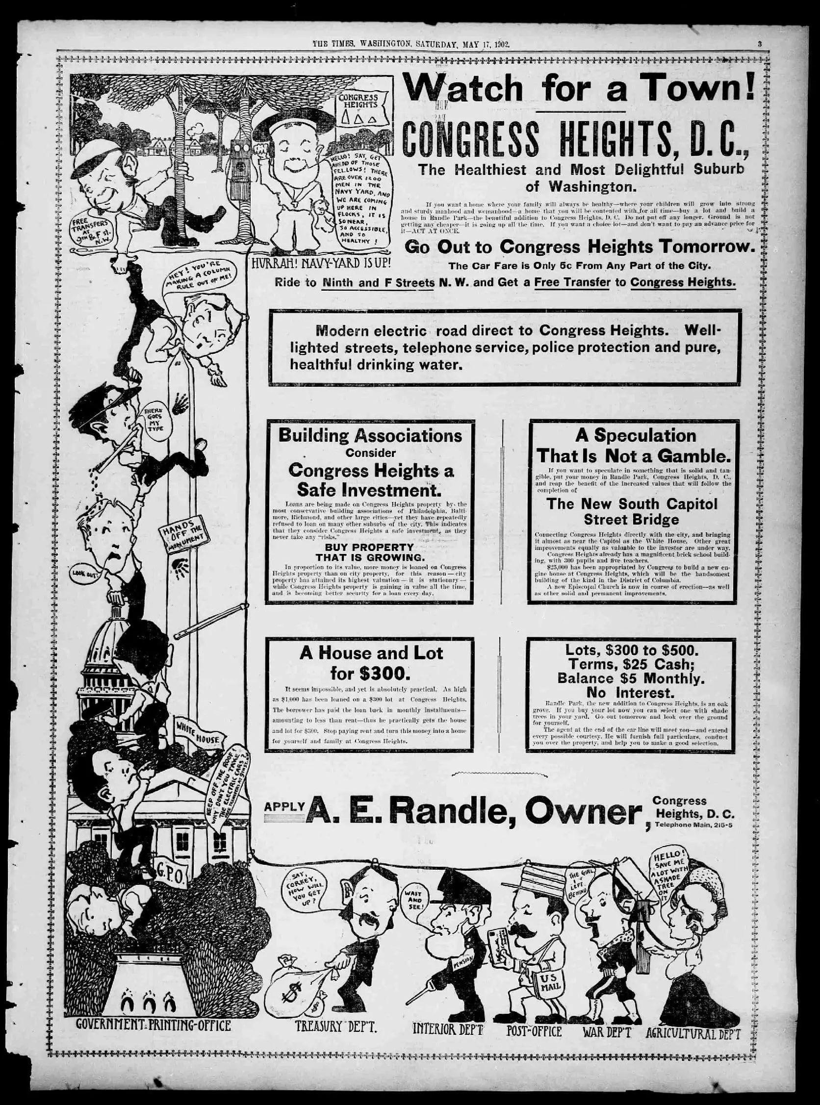 Congress Heights advertisement - May 17th, 1902 (Washington Times)