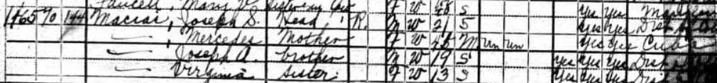 Joseph A. Macias 1920 U.S. Census