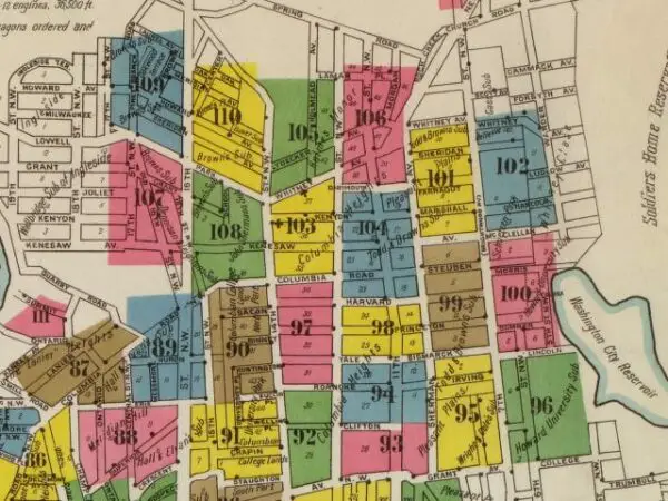 Sanborn Firemap of Columbia Heights in 1903 (LIbrary of Congress)