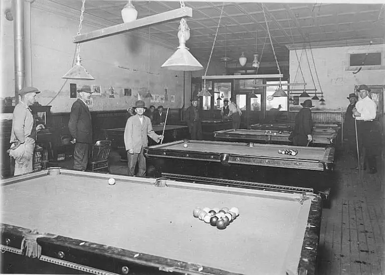 pool hall in the early 1900s (source unknown)
