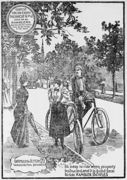 Rambler Bicycles advertisement in the Washington Times - July 31st, 1895