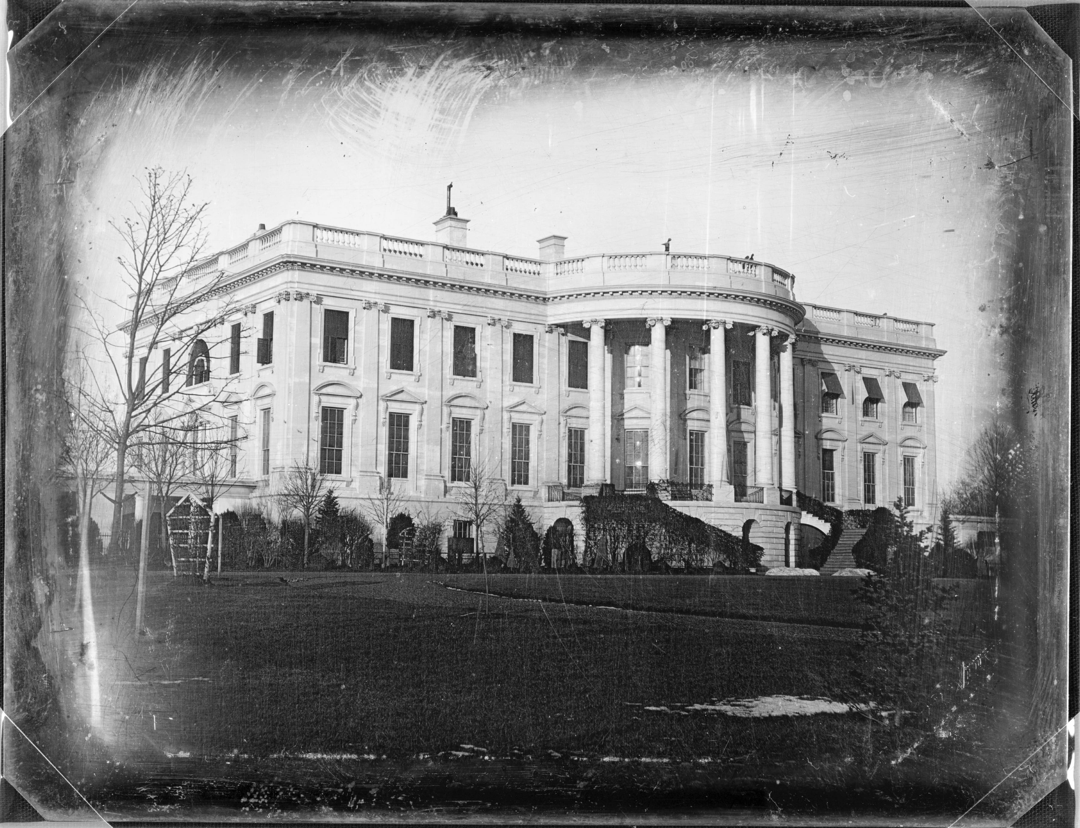 White House daguerreotype by John Plumbe, Jr. in 1846 (Library of Congress) 