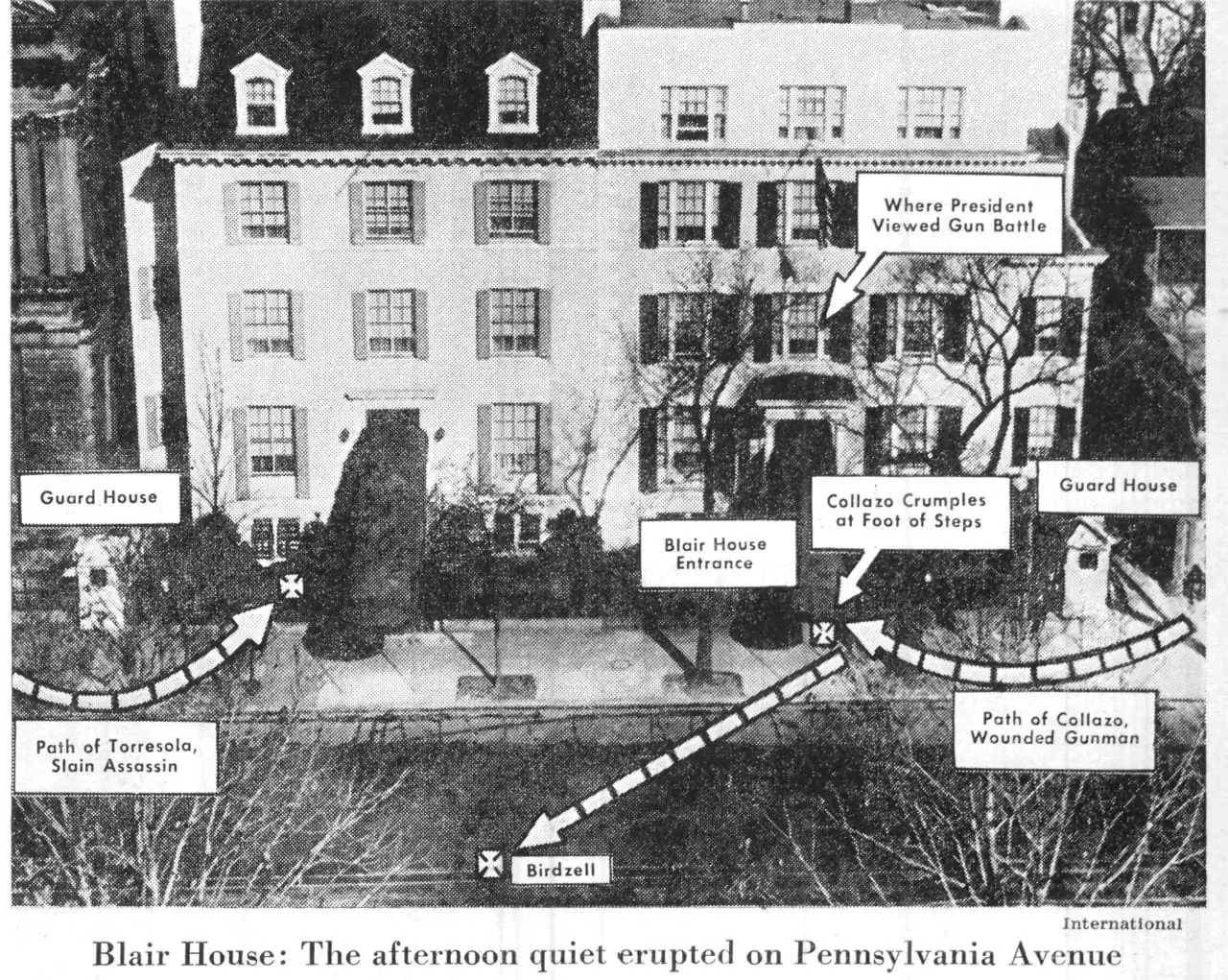 Blair House assassination diagram 1950