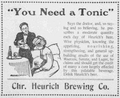 Christian Heurich Brewing Company advertisement in the Washington Times - June 24th, 1904