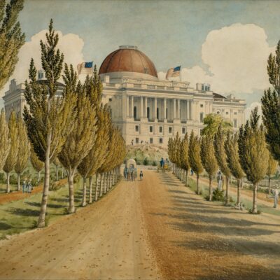 View of the Capitol, by Charles Burton, Watercolor on Paper - 1824 (source: U.S. Capitol Visitor Center)