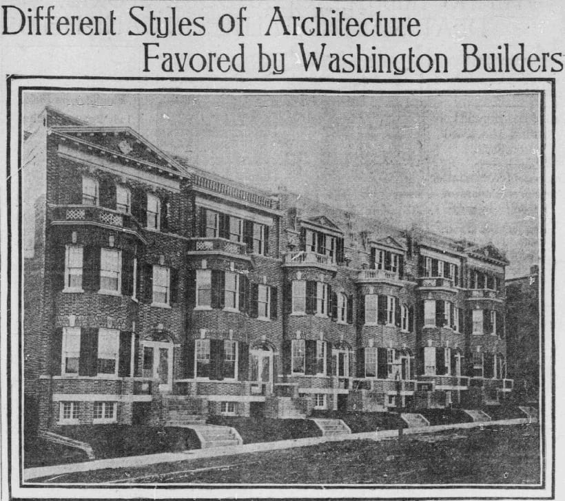 Different Styles of Architecture Favored by Washington Builders - March 3rd, 1907 (Washington Times)