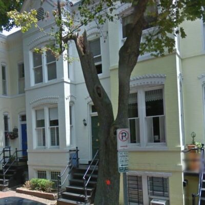 1321 33rd St. NW in Georgetown house on left (Google Street View)