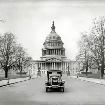 Washington, D.C., 1924. "Ford Motor Co. -- Lincoln at Capitol." The Great Transportator. National Photo Company glass negative (Shorpy)