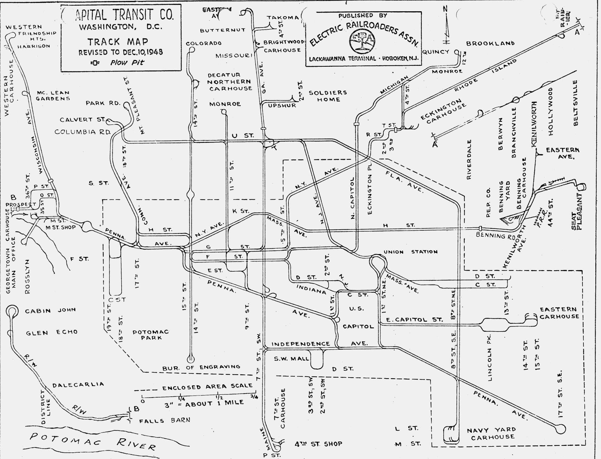 transit map in 1948 transit map in 1948
