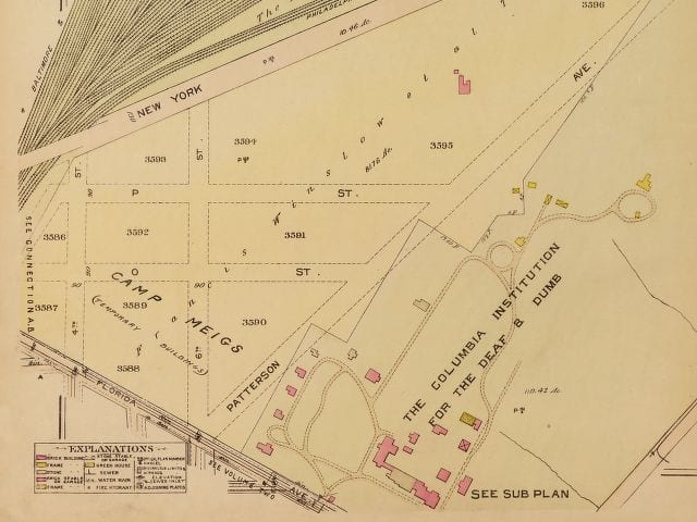 1921 Baist real estate map of 5th and Florida Ave. NE (Library of Congress)