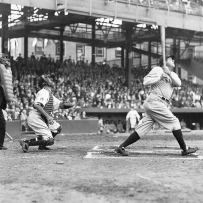 Babe Ruth at bat against Washington
