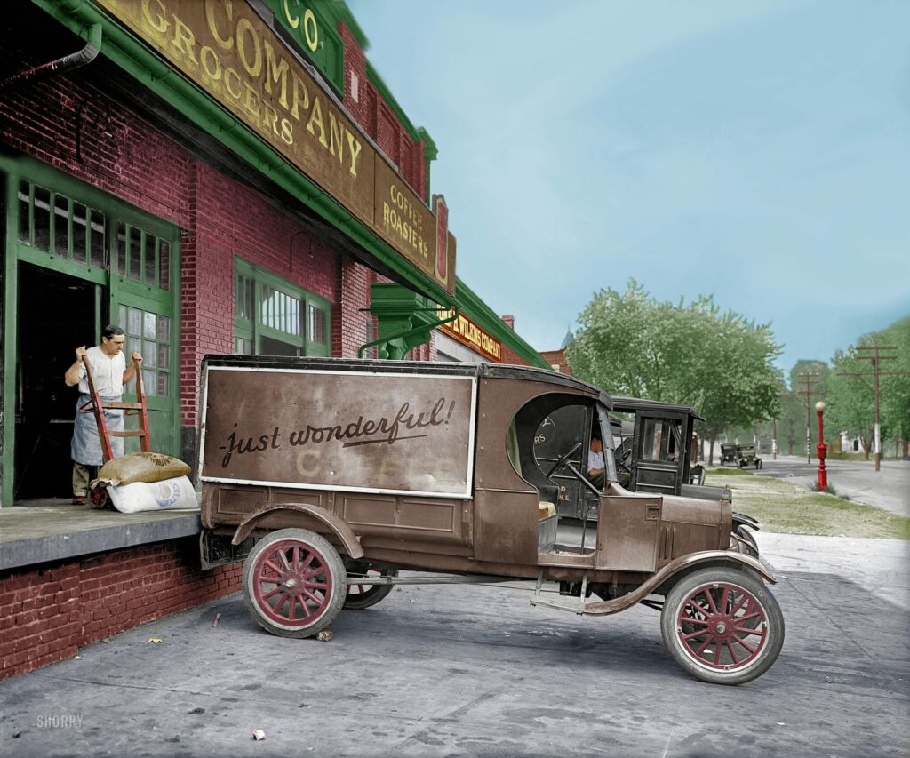 Washington, D.C., circa 1925. "Ford Motor Co. truck, John H. Wilkins Co." National Photo Company Collection glass negative. (Shorpy)