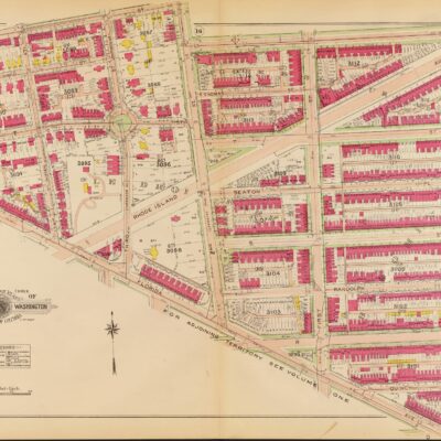 1907 Baist real estate atlas for Ledroit Park and Bloomingdale