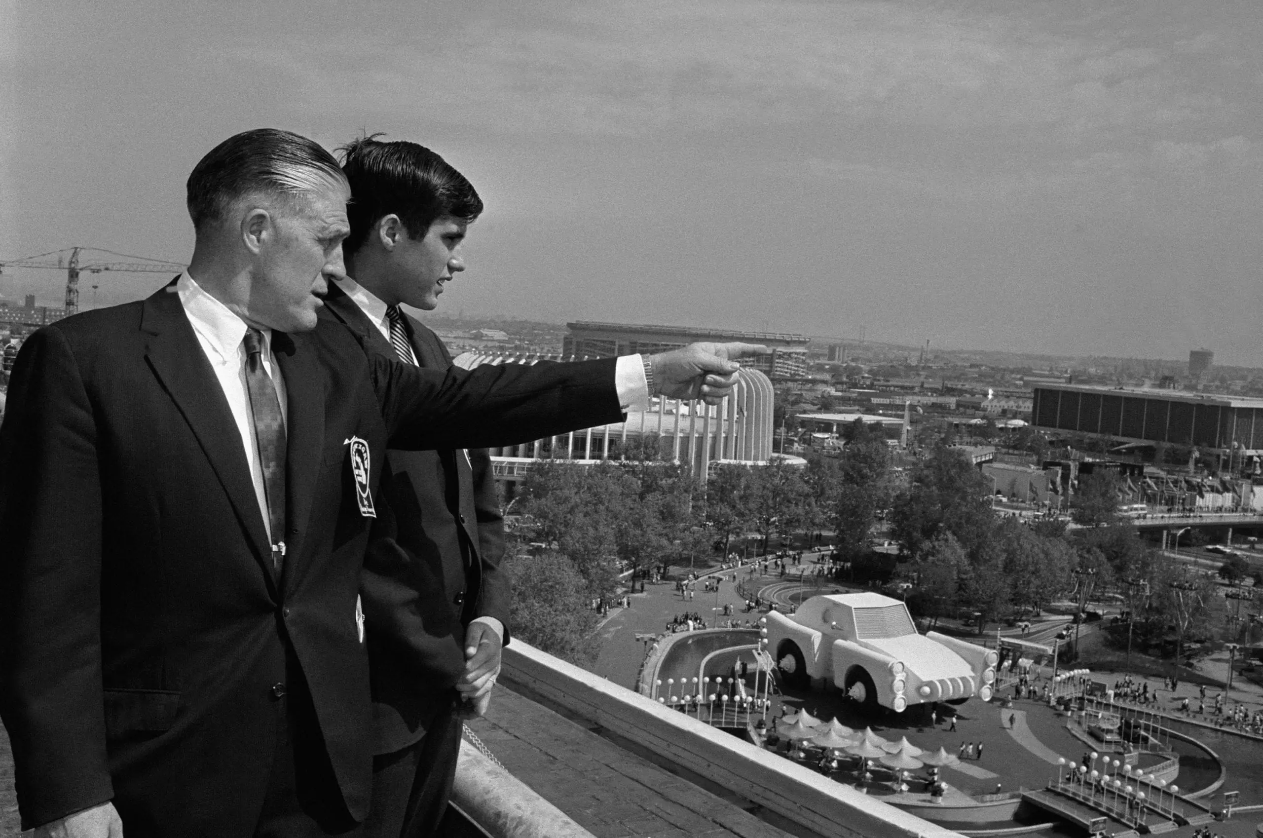 George & Mitt Romney at the World's Fair in 1964