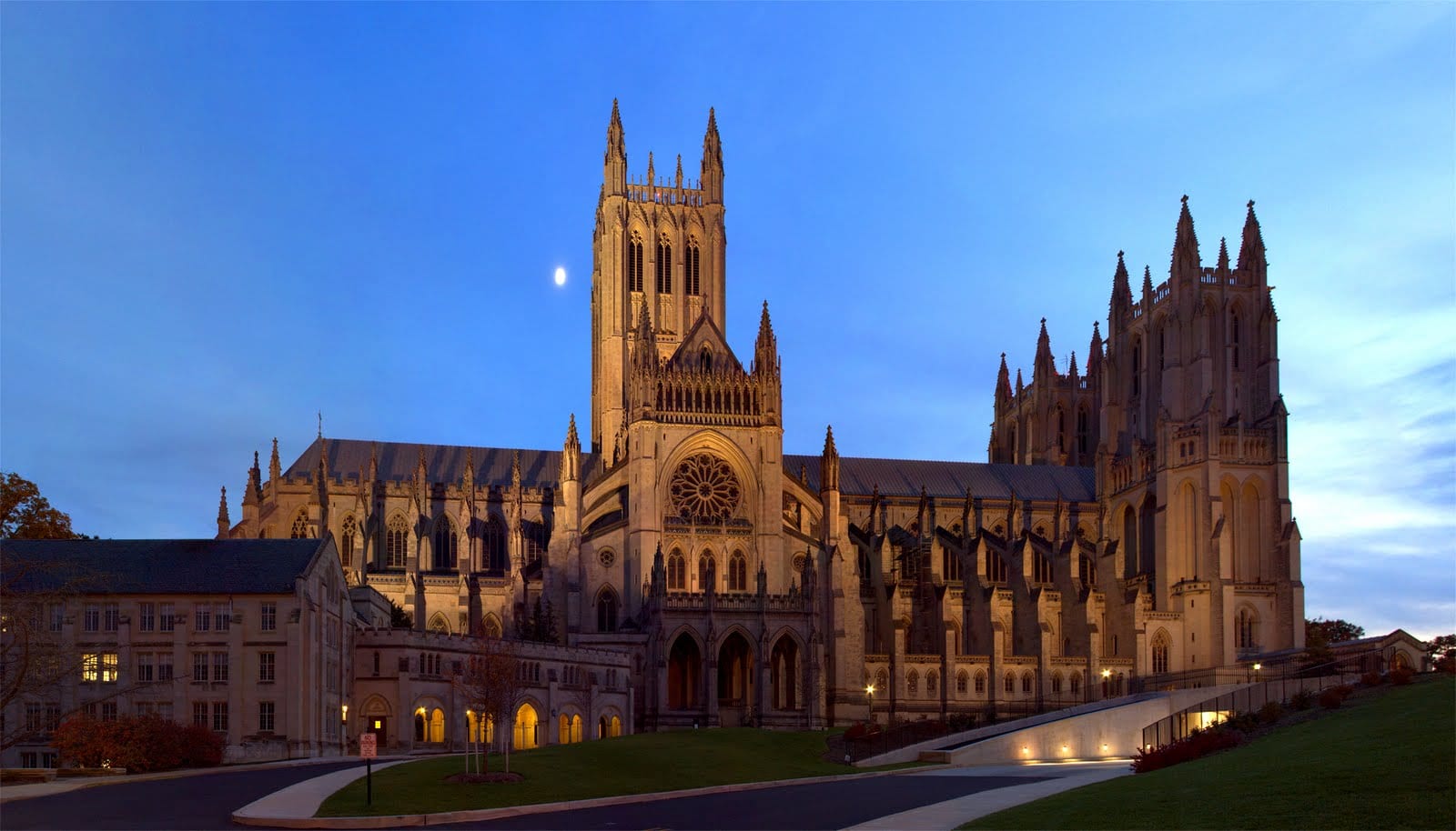 Washington National Cathedral at twilight