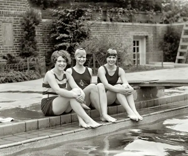 June 21, 1926. Washington, D.C. "Peggy Walsh, Clytie Collier and Ethel Barrymore Colt." National Photo Company glass negative.