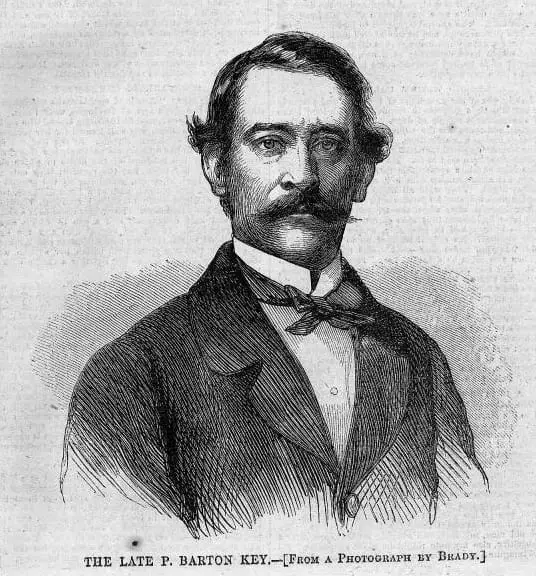 Philip Barton Key II (engraving of Matthew Brady photo)