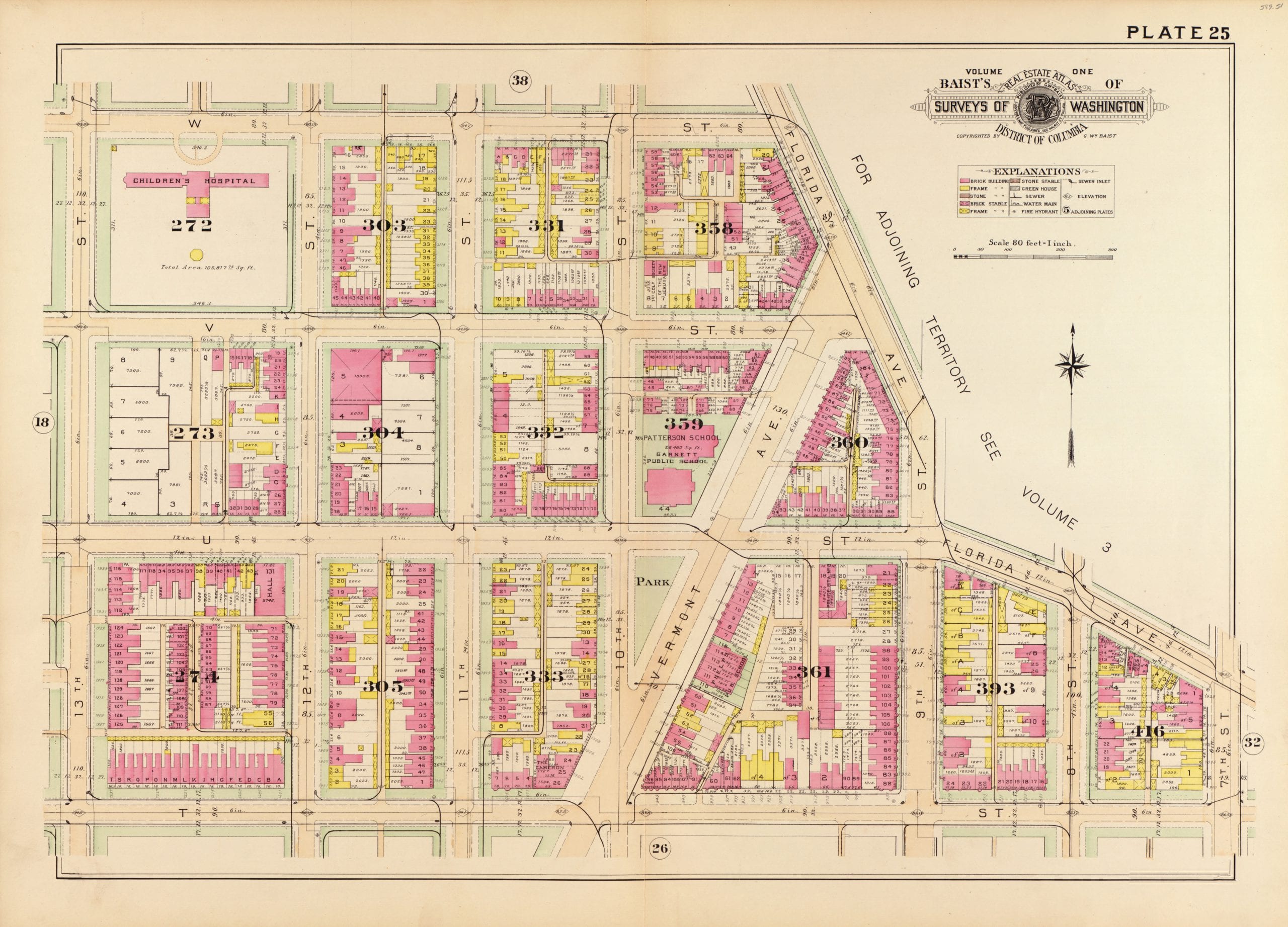 Baist map of U St. and Shaw (1903)