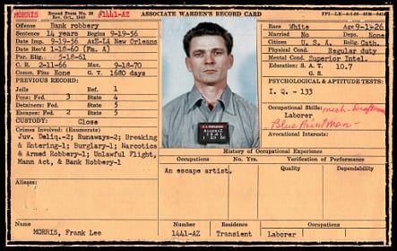 Frank Morris - Alcatraz Inmate # 1441 (alcatrazhistory.com