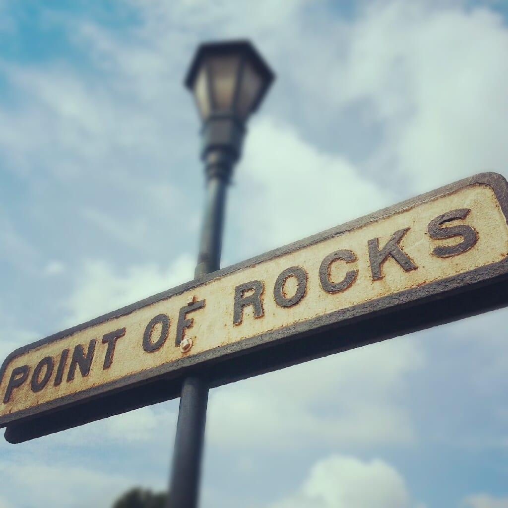 old railroad sign at Point of Rocks