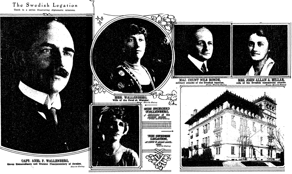 Swedish legation in 1921 (Washington Post)