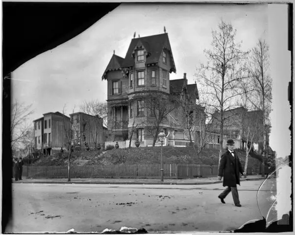 Washington, D.C., circa 1918. "Old house, Mass. Ave. N.E. Built by Thomas Taylor in 1876."