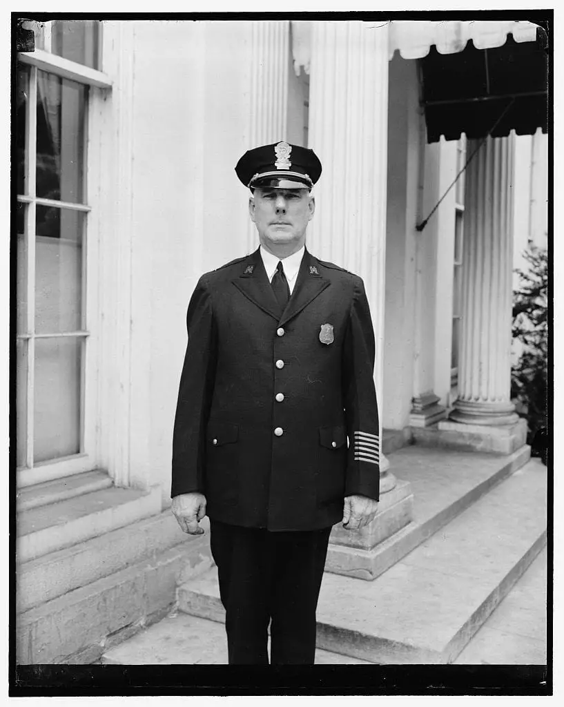 Heads White House police. Washington, D.C., June 25. Lieut. John M.D. McCubbin was today promoted to Captain of the White House police force. A Member of the force since 1922 he succeeds Capt. A.A. Walters, retired (Library of Congress)