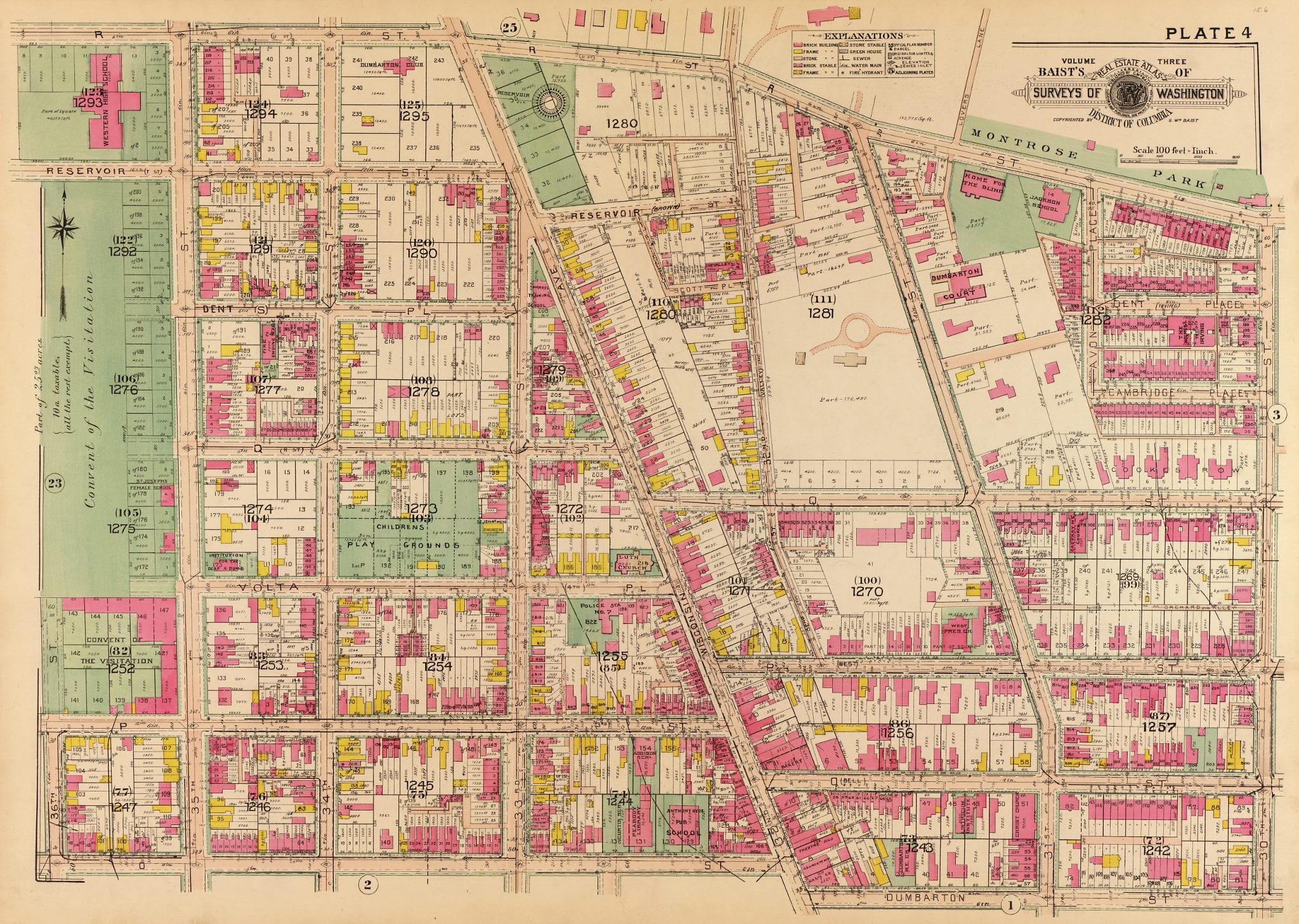 map of Georgetown in 1915 (Baist real estate atlas) map of Georgetown in 1915 (Baist real estate atlas)