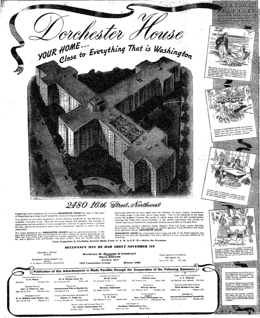 Dorchester House advertisement 1941
