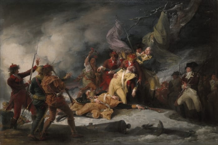 The Death of General Montgomery painted in 1786 (Yale University Art Gallery)